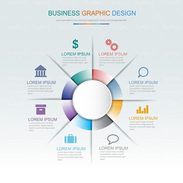 وکتور اینفوگرافی گرافیکی وکتور اینفوگرافی رنگی وکتور علامت دلار