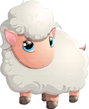 وکتور عروسک سازی وکتور عروسک گوسفند وکتور اسباب بازی