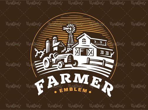 وکتور لوگو مزرعه وکتور لوگو زمین شخم خرده وکتور کشاورزی2