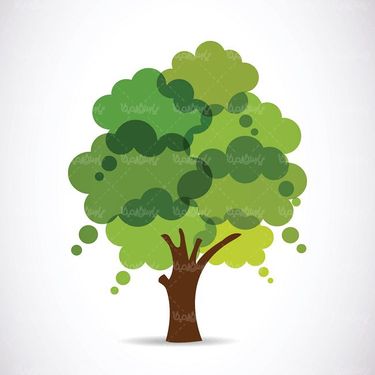 وکتور درخت وکتور لوگو درخت وکتور درخت سرسبز 1