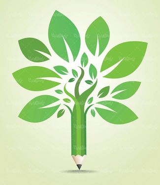 وکتور درخت وکتور لوگو درخت وکتور مداد درختی