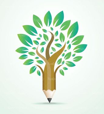 وکتور مداد درختی وکتور قلم وکتور لیبل وکتور مداد2
