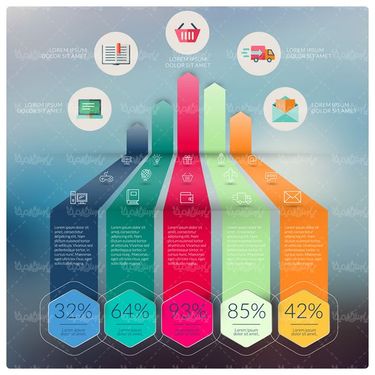 وکتور اینفوگرافی گرافیکی وکتور اینفوگرافی رنگی 04