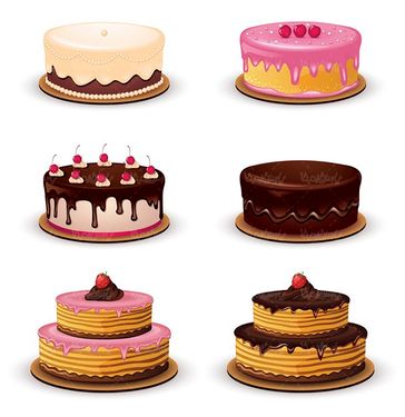 وکتور کیک تولد وکتور وکتور قنادی وکتور کیک خامه ای14