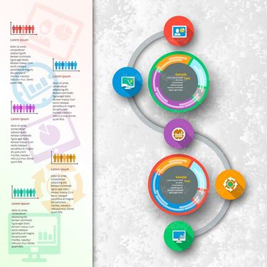 وکتور اینفوگرافی سه بعدی وکتور دایره سه بعدی1