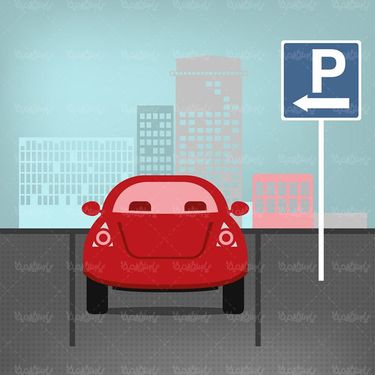 وکتور پارکینگ خودرو وکتور محل پارک ماشین وکتور اتومبیبل2