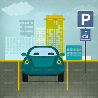 وکتور پارکینگ خودرو وکتور محل پارک ماشین وکتور اتومبیبل5