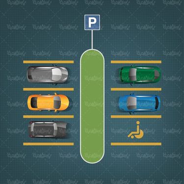 وکتور پارکینگ خودرو وکتور محل پارک ماشین وکتور اتومبیبل6