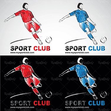 وکتور ورزشکار وکتور باشگاه ورزشی وکتور فوتبال