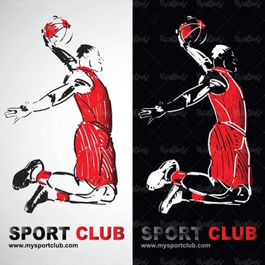 وکتور باشگاه بسکتبال وکتور باشگاه ورزشی وکتور ورزشکار