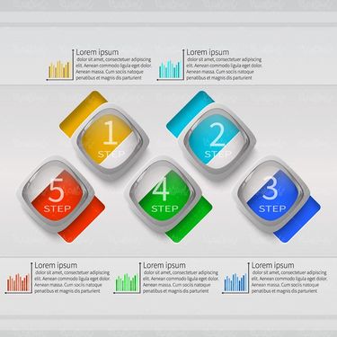 وکتور اینفوگرافی سه بعدی وکتور لیبل سه بعدی گرافیکی1