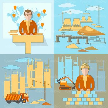 وکتور ساخت و ساز وکتور بنایی وکتور بساز بفروش وکتور مصالح