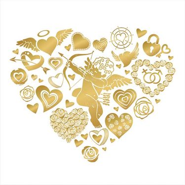 وکتور قلب وکتور دو قلب تو در تو وکتور قلب طلایی