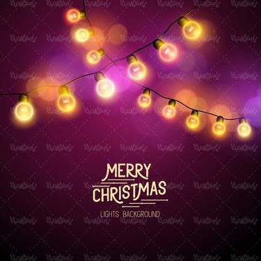 وکتور طرح کریسمس وکتور چراغ شادی وکتور لامپ رنگی4