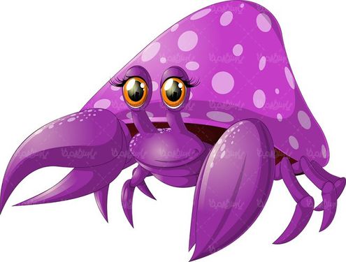 وکتور نقاشی بچگانه وکتور جانور دریایی وکتور خرچنگ