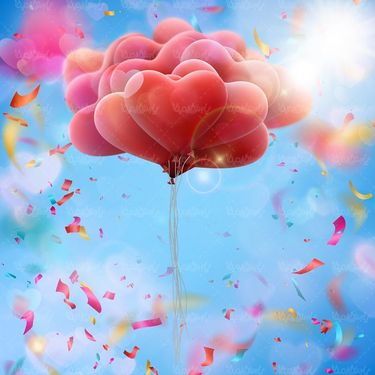 وکتور بادکنک قلبی وکتور دسته بادکنک وکتور عشق14