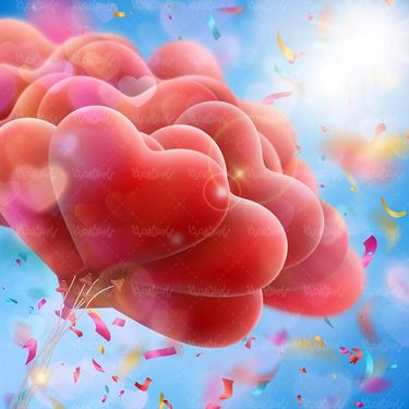 وکتور بادکنک قلبی وکتور دسته بادکنک وکتور عشق15