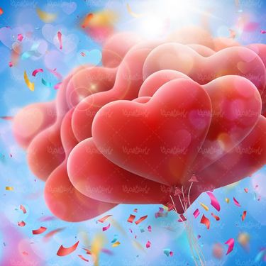 وکتور بادکنک قلبی وکتور دسته بادکنک وکتور عشق16