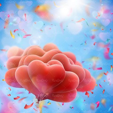 وکتور بادکنک قلبی وکتور دسته بادکنک وکتور عشق17