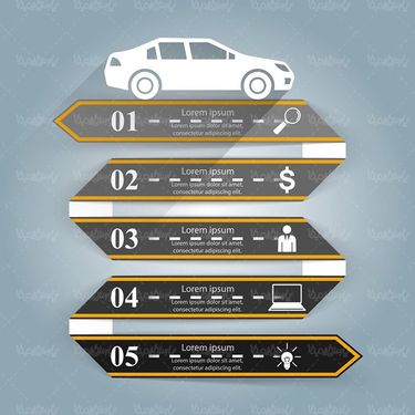 وکتور اینفوگرافی گرافیکی سه بعدی وکتور خودرو سه بعدی2