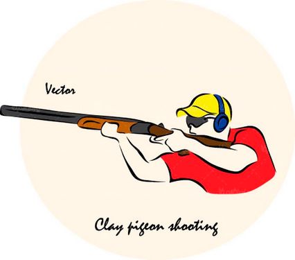 وکتور ورزش وکتور ورزشکار وکتور تیراندازی وکتور ورزش حرفه ای