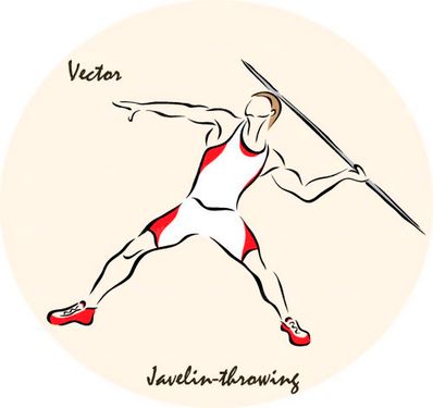 وکتور ورزش وکتور ورزشکار وکتور پرتاب نیزه   وکتور ورزش حرفه ای