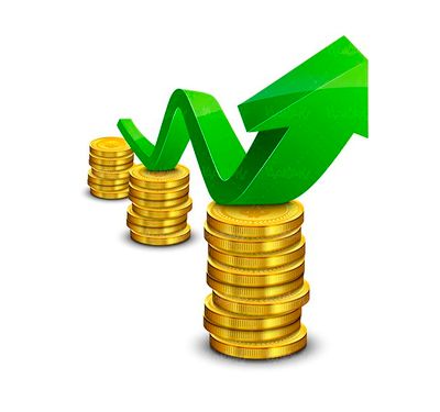 وکتور سکه طلا  وکتور سکه دلار وکتور پس انداز وکتور اقتصادی وکتور نمودار صعودی