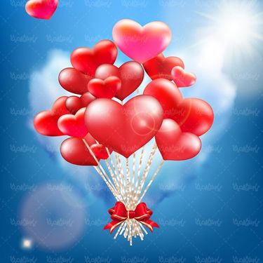 وکتور بادکنک قلبی وکتور ابر قلب وکتور روبان روز ولنتاین1