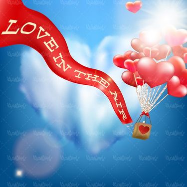 وکتور بادکنک قلبی وکتور ابر قلب وکتور روبان روز ولنتاین3
