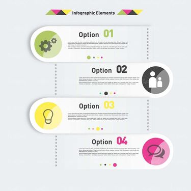 وکتور اینفوگرافی گرافیکی وکتور لامپ صد وکتور چرخ دنده1