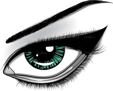 وکتور چشم وکتور آرایش چشم و ابرو وکتور سالن زیبایی1