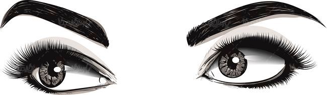 وکتور چشم وکتور آرایش چشم و ابرو وکتور سالن زیبایی7