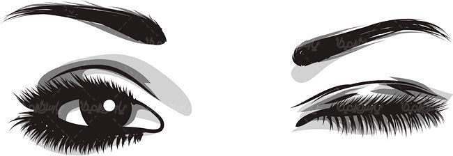 وکتور چشم وکتور آرایش چشم و ابرو وکتور سالن زیبایی8