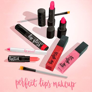 وکتور لوازم آرایش و بهداشتی وکتور پد آرایش  وکتور رژلب