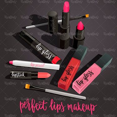 وکتور لوازم آرایش و بهداشتی وکتور پد آرایش  وکتور رژلب2