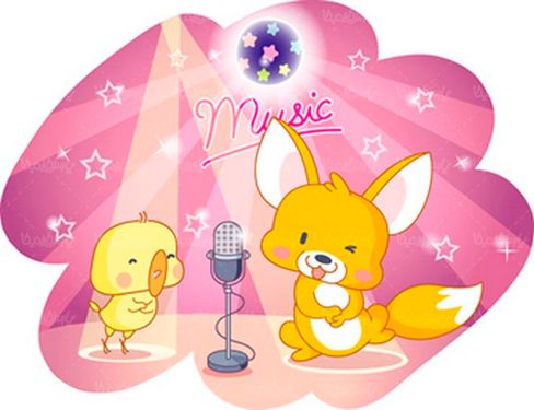 وکتور نقاشی کودکانه وکتور استدیو خوانندگی وکتور حیوان خواننده