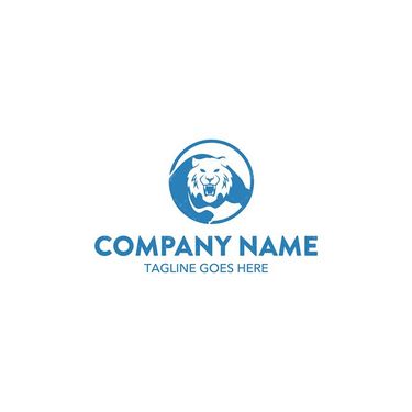 وکتور لوگو شیر جنگلی وکتور لوگو باغ وحش