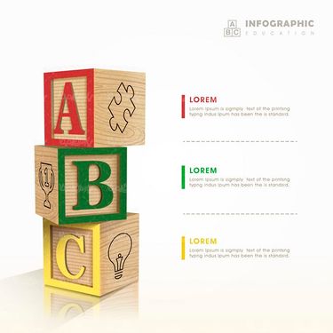 وکتور اینفوگرافی سه بعدی وکتور اینفوگرافی رنگی وکتور آموزش وکتور تحصیل6