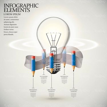 وکتور اینفوگرافی سه بعدی وکتور اینفوگرافی رنگی وکتور آموزش وکتور تحصیل9