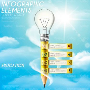 وکتور اینفوگرافی سه بعدی وکتور اینفوگرافی رنگی وکتور آموزش وکتور تحصیل12