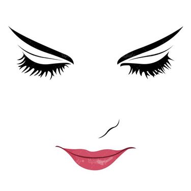 وکتور میکاپ صورت وکتور آرایش صورت وکتور چهره دختر وکتور سالن آرایش 1