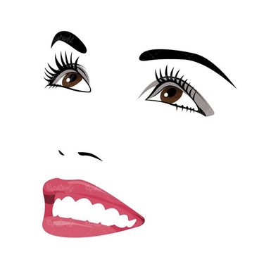 وکتور میکاپ صورت وکتور آرایش صورت وکتور چهره دختر وکتور سالن آرایش 3