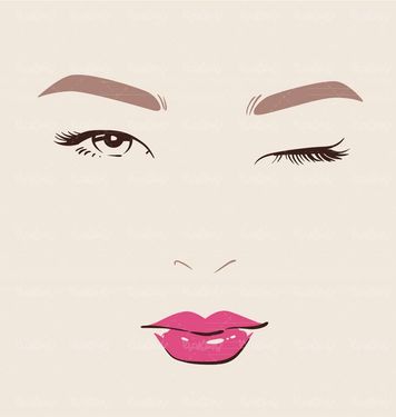 وکتور میکاپ صورت وکتور آرایش صورت وکتور چهره دختر وکتور سالن آرایش 8