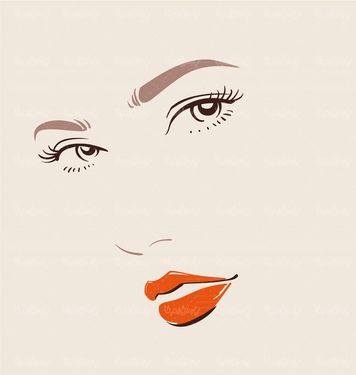 وکتور میکاپ صورت وکتور آرایش صورت وکتور چهره دختر وکتور سالن آرایش 10