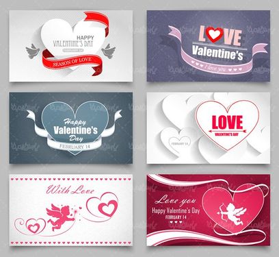 وکتور طرح ولنتاین وکتور قلب وکتور عشق وکتور روبان 1