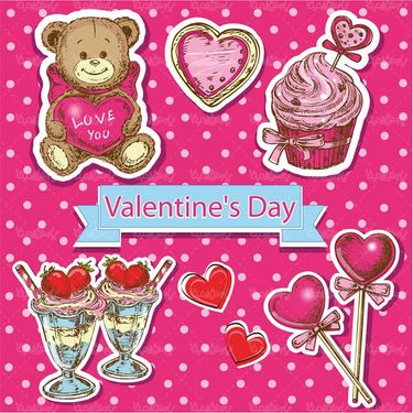 وکتور بستنی گلاسه وکتور کیک خامه ای وکتور کافی شاپ