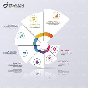 وکتور اینفوگرافی گرافیکی وکتور اینفوگرافی رنگی 80