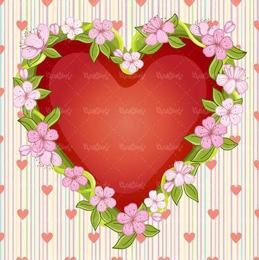 وکتور کادر قلبی وکتور حاشیه گل وکتور بک گراند قلبی