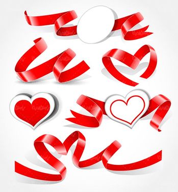 وکتور قلب وکتور روبان قرمز وکتور عشق وکتور love