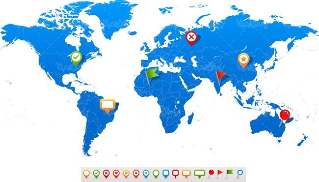 وکتور نقشه جهان وکتور نقشه دنیا وکتور نقشه کره زمین2